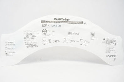 Vyaire 8050RTC RedTube Tracheal Tube Oral/Nasal W/Preloaded Stylet ID5.0/6.9 OD